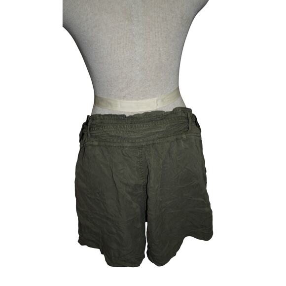 Abercrombie & Fitch Olive Green Utility Belted Shorts Women’s Size Large - Picture 3 of 4